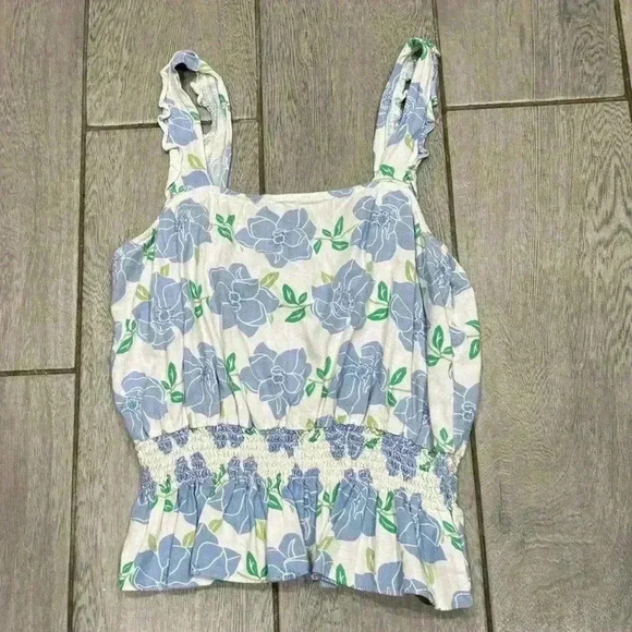 Draper James RSVP Sleeveless Peplum Top Size Medium - Picture 4 of 6